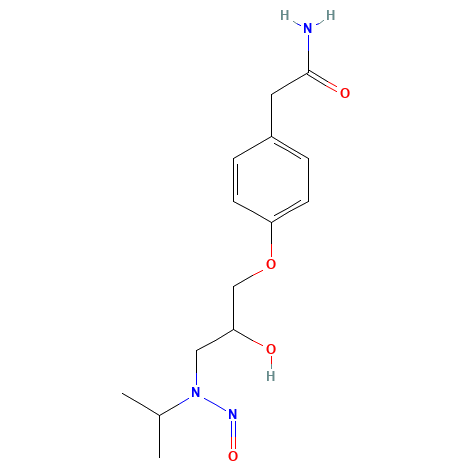 Chemical structure of N-Nitroso Atenolol