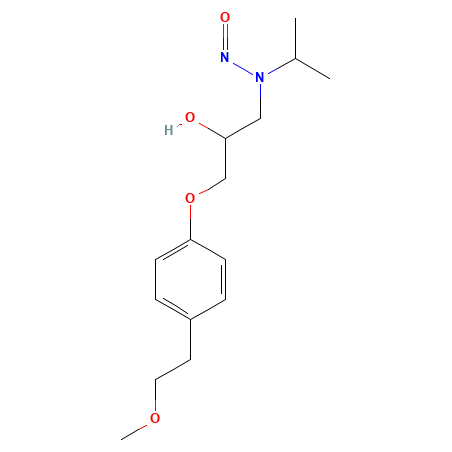 Chemical structure of N-Nitroso Metoprolol