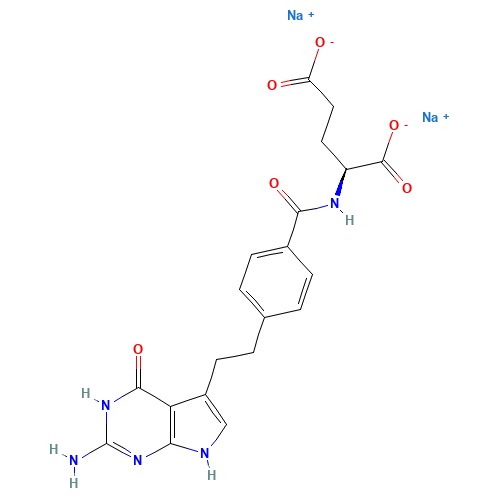 Chemical structure of Pemetrexed Disodium