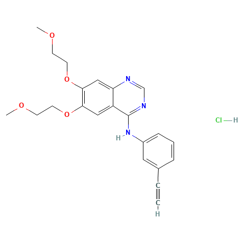 Chemical structure of Erlotinib HCl