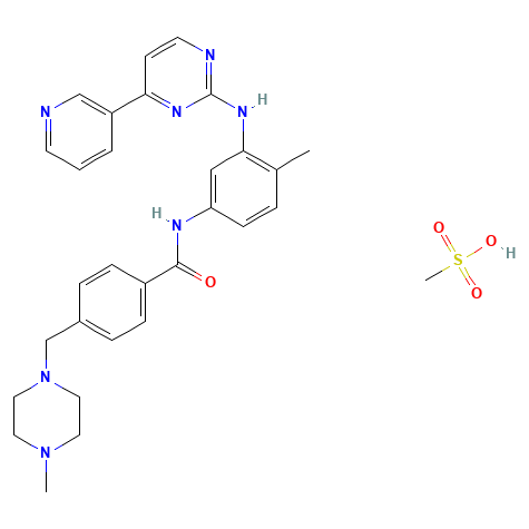 Chemical structure of Imatinib Mesylate