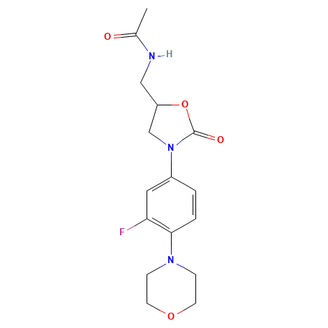 Chemical structure of Linezolid Impurity 2