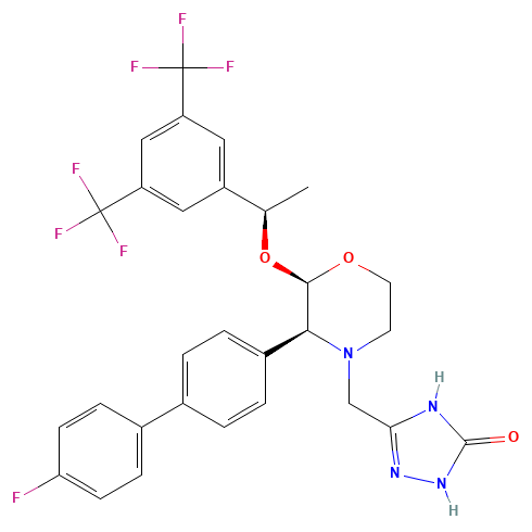 Chemical structure of Aprepitant Impurity C