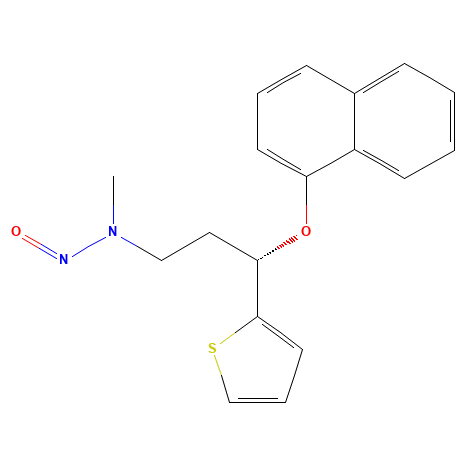 Chemical structure of N-Nitroso Duloxetine