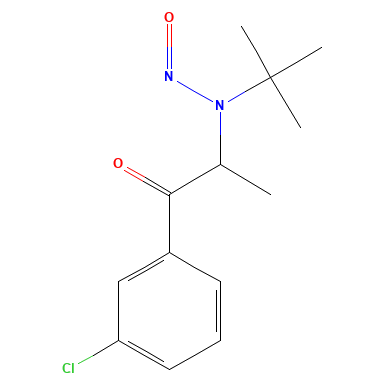 Chemical structure of N-Nitroso Bupropion