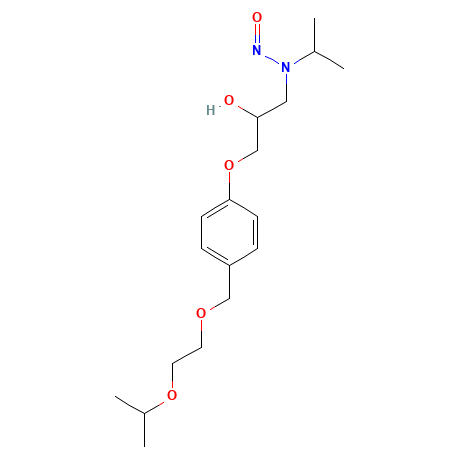 Chemical structure of N-Nitroso Bisoprolol