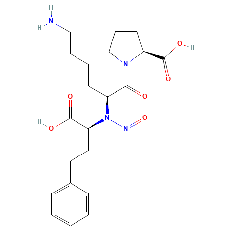 Chemical structure of N-Nitroso Lisinopril