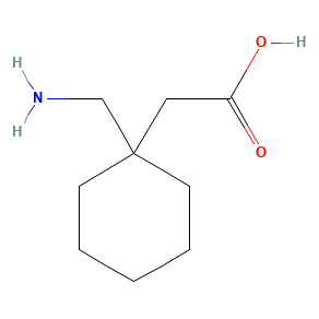 Chemical structure of Gabapentin (Ph. Eur.)